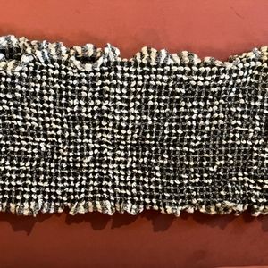 💥Black and white scarf